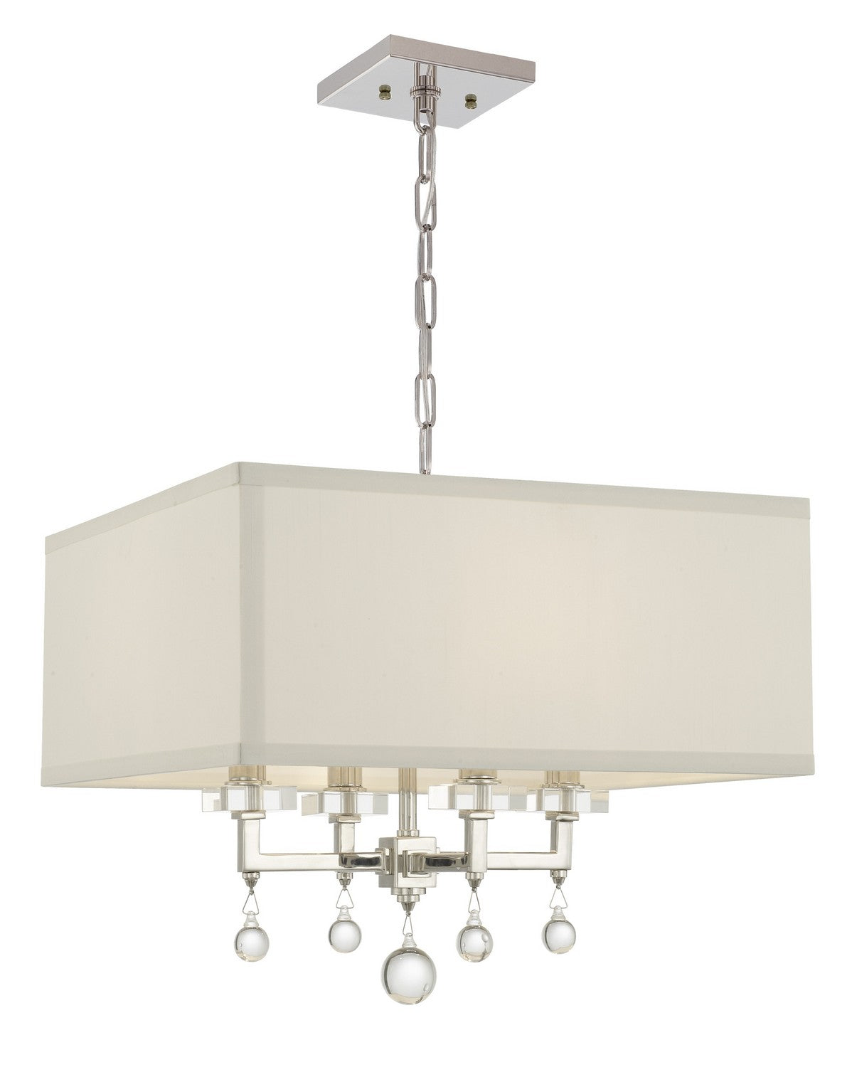 Crystorama - 8105-PN - Four Light Chandelier - Paxton - Polished Nickel