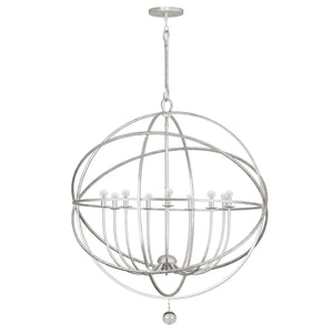 Crystorama - 9229-OS - Nine Light Chandelier - Solaris - Olde Silver