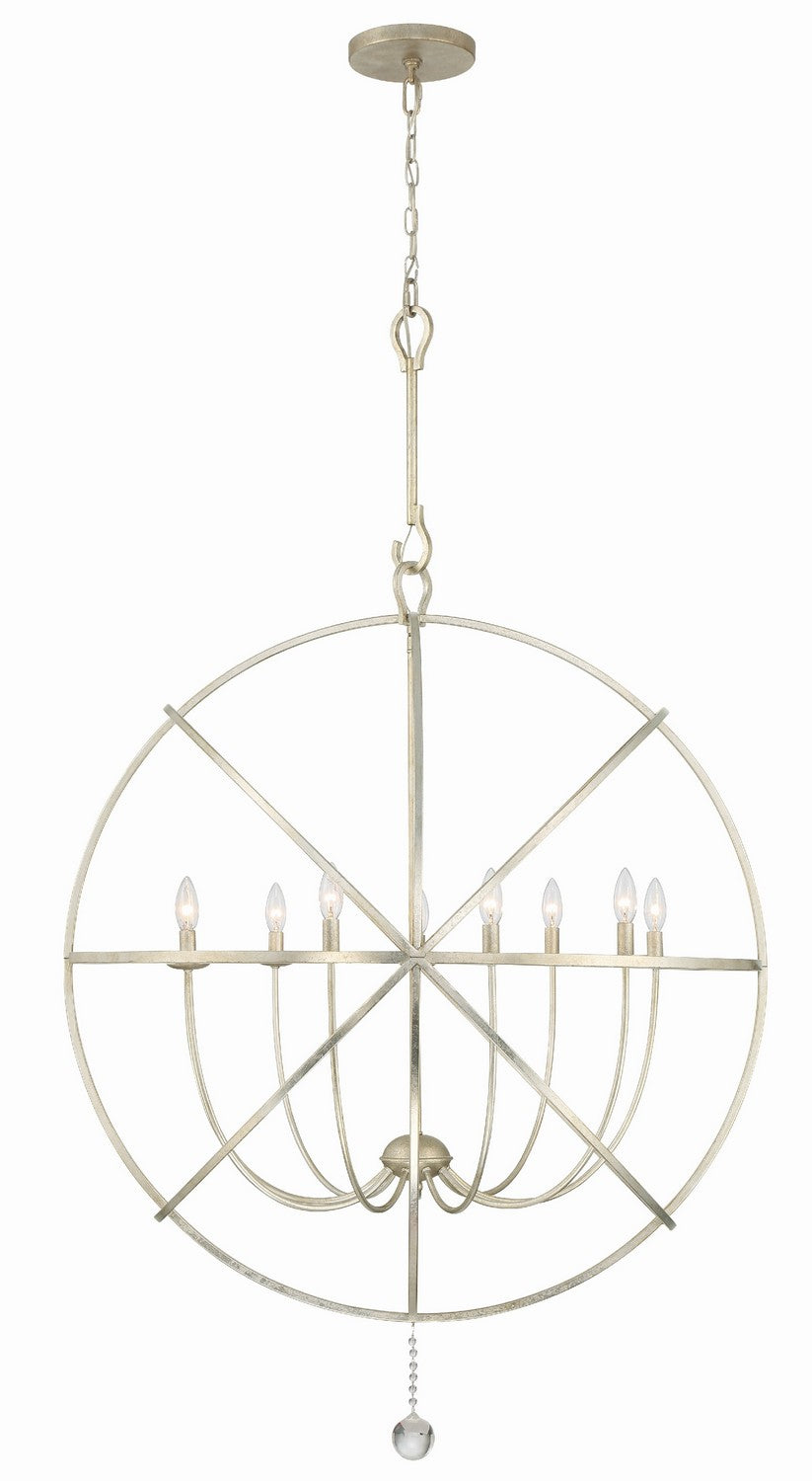 Crystorama - 9229-OS - Nine Light Chandelier - Solaris - Olde Silver