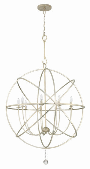 Crystorama - 9229-OS - Nine Light Chandelier - Solaris - Olde Silver