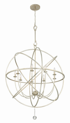 Crystorama - 9229-OS - Nine Light Chandelier - Solaris - Olde Silver