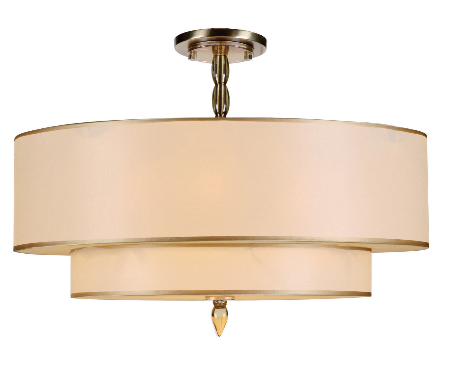 Crystorama - 9507-AB_CEILING - Five Light Semi Flush Mount - Luxo - Antique Brass