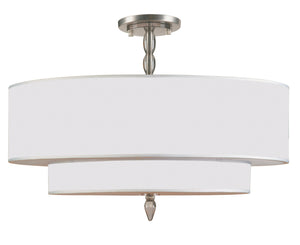 Crystorama - 9507-SN_CEILING - Five Light Semi Flush Mount - Luxo - Satin Nickel