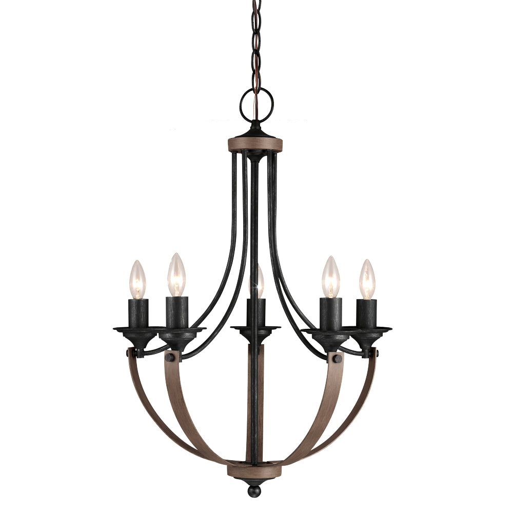 Generation Lighting. - 3280405-846 - Five Light Chandelier - Corbeille - Stardust