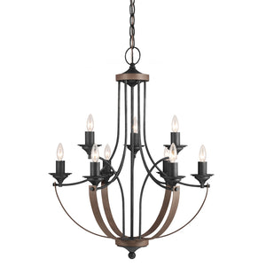 Generation Lighting. - 3280409-846 - Nine Light Chandelier - Corbeille - Stardust