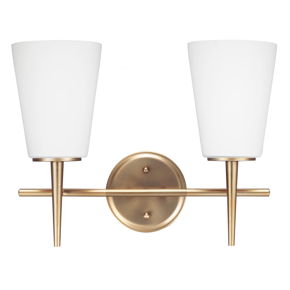 Generation Lighting. - 4440402-848 - Two Light Wall / Bath - Driscoll - Satin Brass