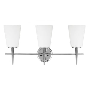 Generation Lighting. - 4440403-05 - Three Light Wall / Bath - Driscoll - Chrome