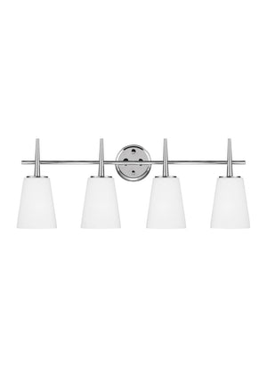 Generation Lighting. - 4440404-05 - Four Light Wall / Bath - Driscoll - Chrome