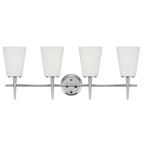 Generation Lighting. - 4440404-05 - Four Light Wall / Bath - Driscoll - Chrome