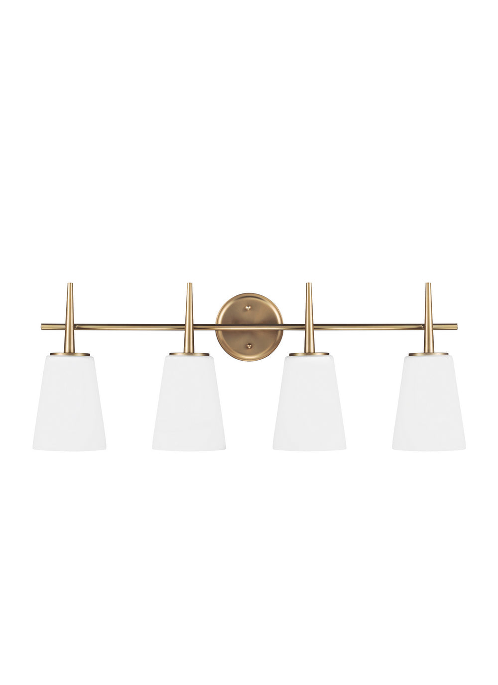 Generation Lighting. - 4440404-848 - Four Light Wall / Bath - Driscoll - Satin Brass