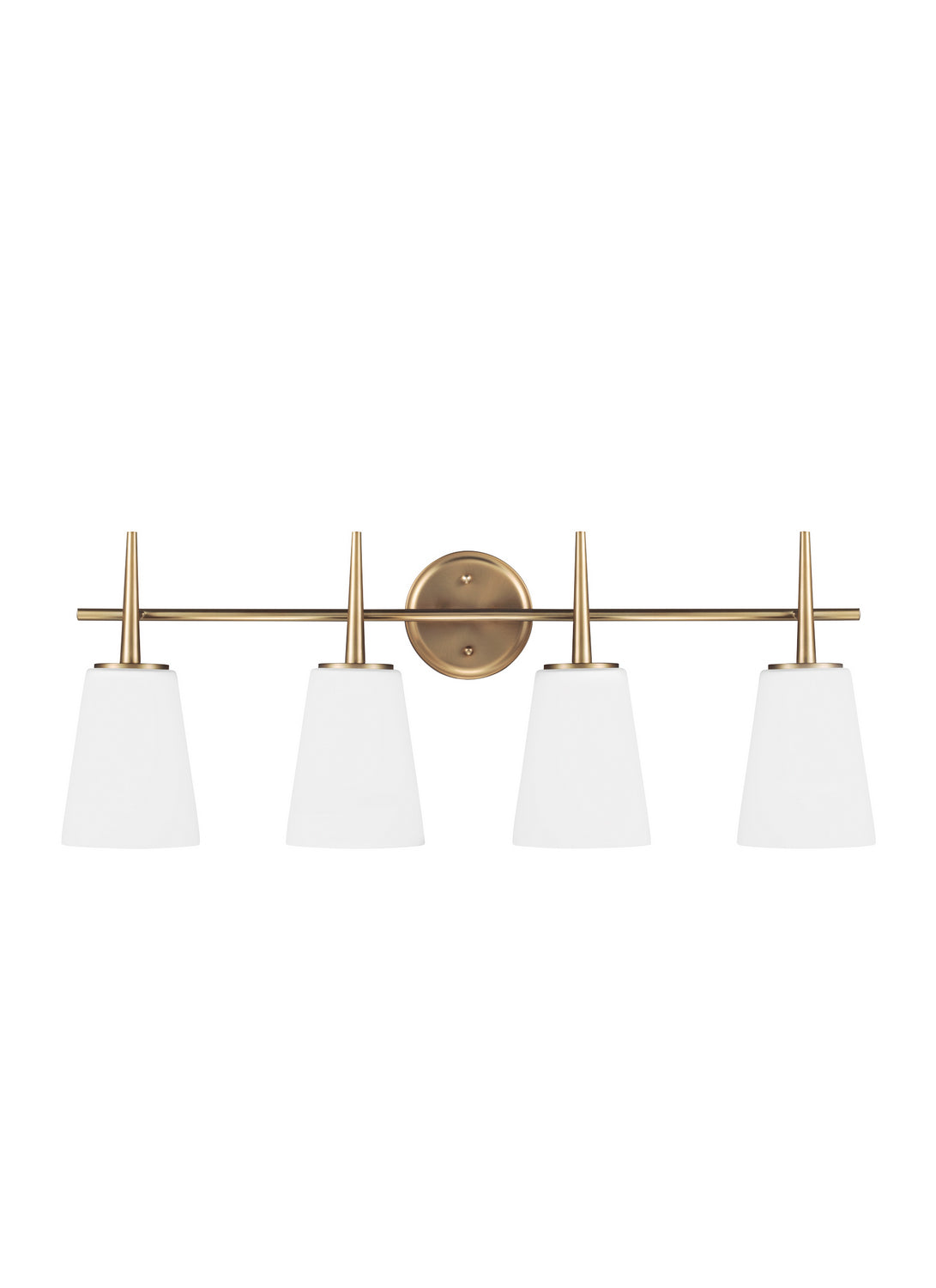 Generation Lighting. - 4440404-848 - Four Light Wall / Bath - Driscoll - Satin Brass