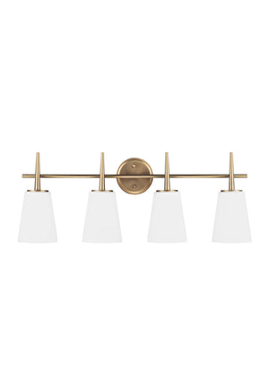 Generation Lighting. - 4440404-848 - Four Light Wall / Bath - Driscoll - Satin Brass