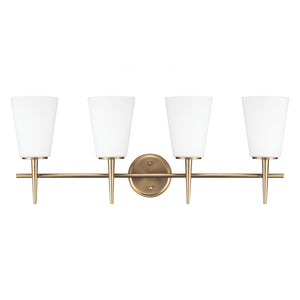 Generation Lighting. - 4440404-848 - Four Light Wall / Bath - Driscoll - Satin Brass