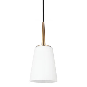 Generation Lighting. - 6140401-848 - One Light Mini-Pendant - Driscoll - Satin Brass