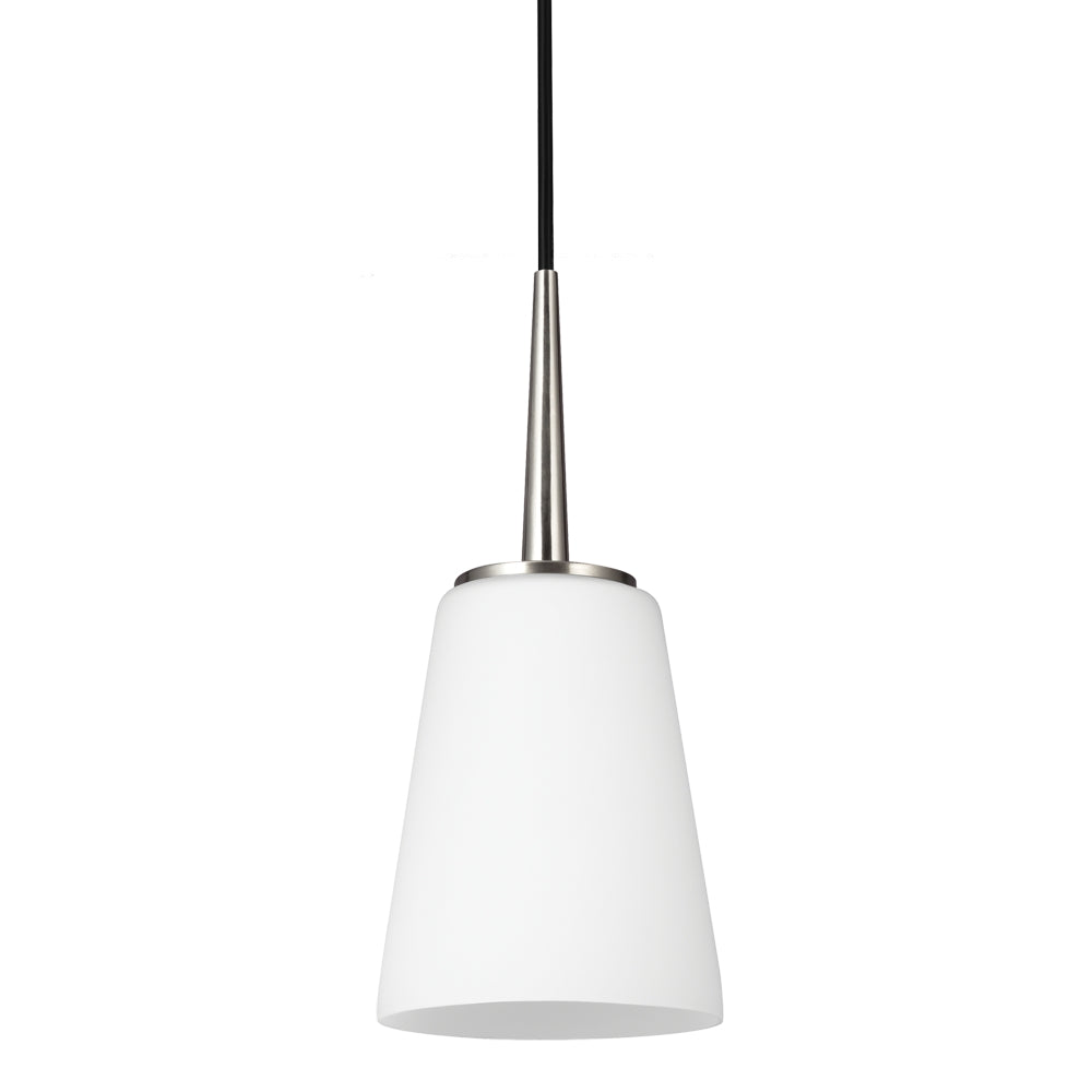 Generation Lighting. - 6140401-962 - One Light Mini-Pendant - Driscoll - Brushed Nickel