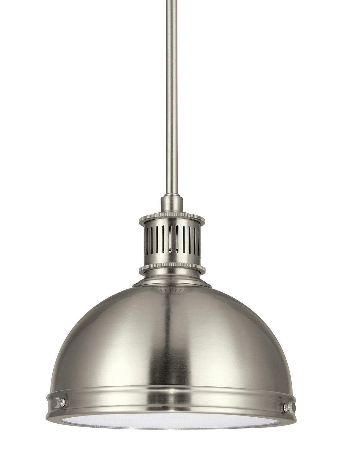 Generation Lighting. - 65085-962 - One Light Pendant - Pratt Street Metal - Brushed Nickel