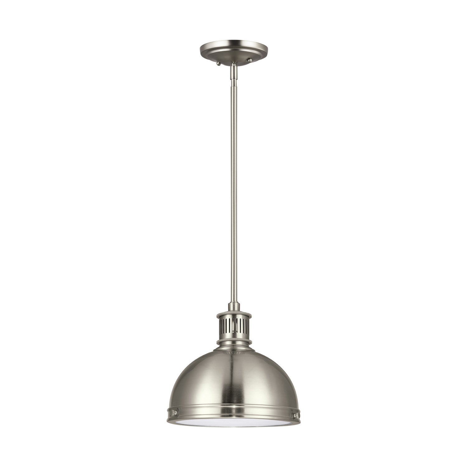 Generation Lighting. - 65085-962 - One Light Pendant - Pratt Street Metal - Brushed Nickel