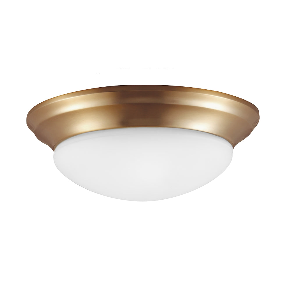 Generation Lighting. - 75434-848 - One Light Flush Mount - Nash - Satin Brass