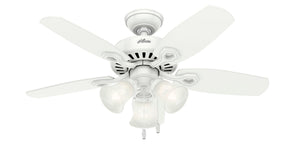 Hunter - 52105 - 42" Ceiling Fan - Builder - Snow White