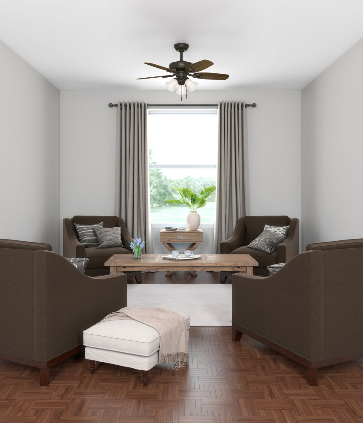 Hunter - 52105 - 42" Ceiling Fan - Builder - Snow White