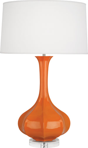 Robert Abbey - PM996 - One Light Table Lamp - Pike - Pumpkin Glazed Ceramic w/Lucite Base