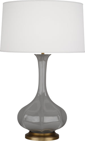 Robert Abbey - ST994 - One Light Table Lamp - Pike - Smoky Taupe Glazed Ceramic w/Aged Brass