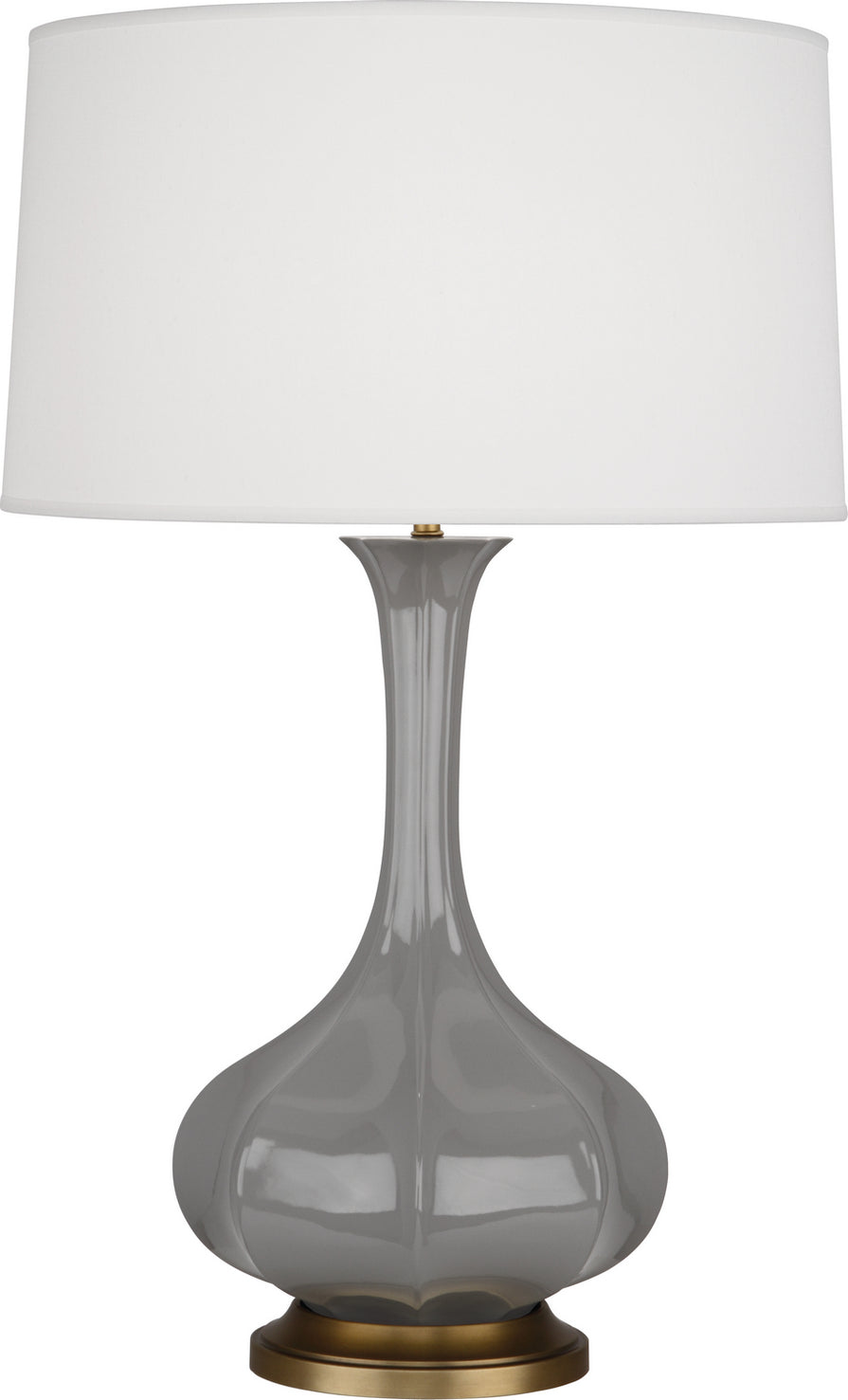 Robert Abbey - ST994 - One Light Table Lamp - Pike - Smokey Taupe Glazed Ceramic w/Aged Brass