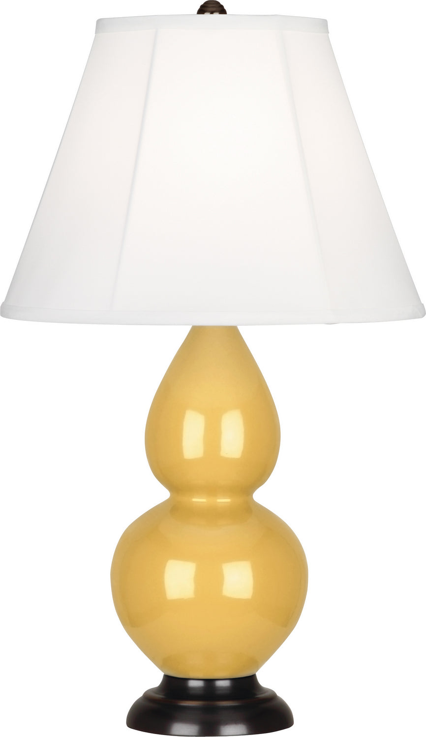 Robert Abbey - SU11 - One Light Accent Lamp - Small Double Gourd - Sunset Yellow Glazed Ceramic w/Deep Patina Bronze