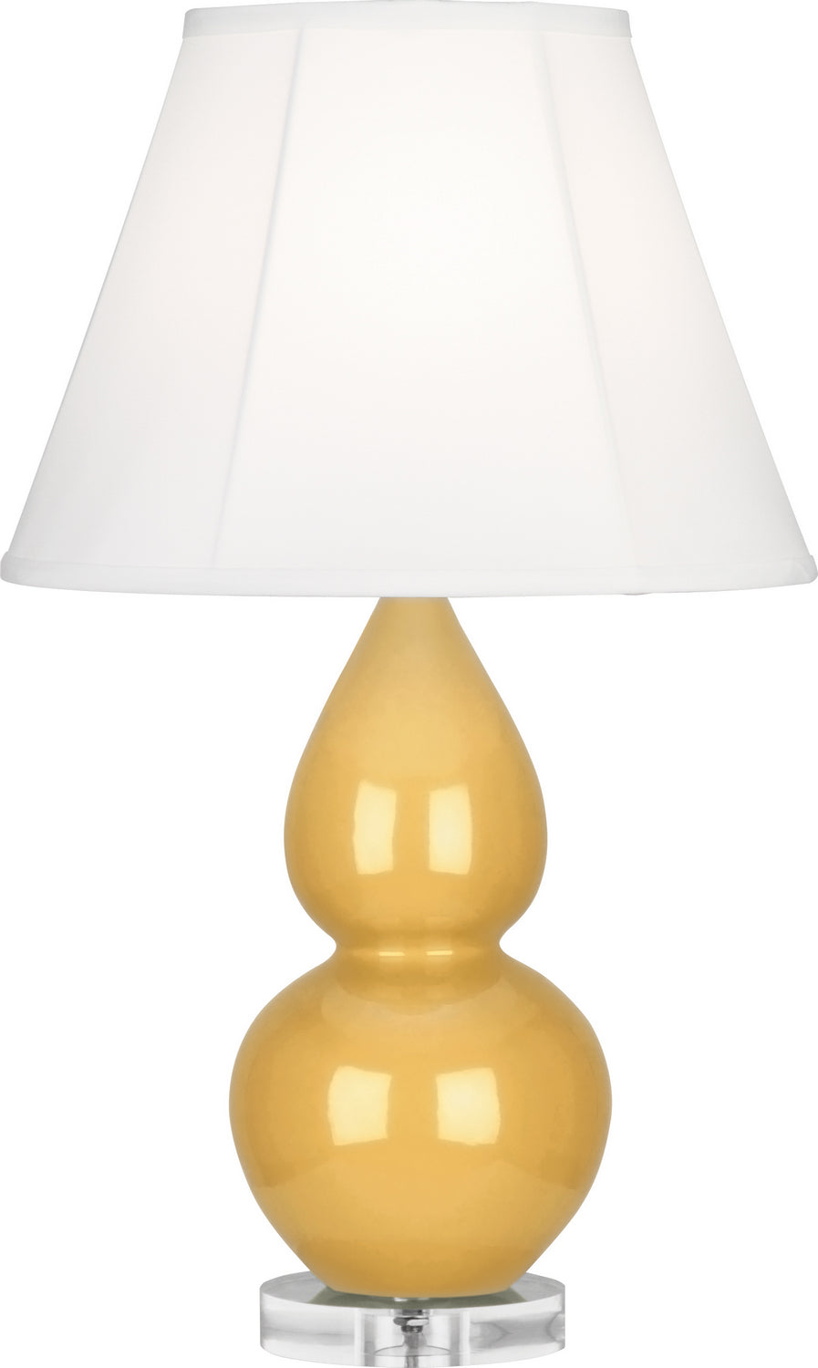 Robert Abbey - SU13 - One Light Accent Lamp - Small Double Gourd - Sunset Yellow Glazed Ceramic w/Lucite Base