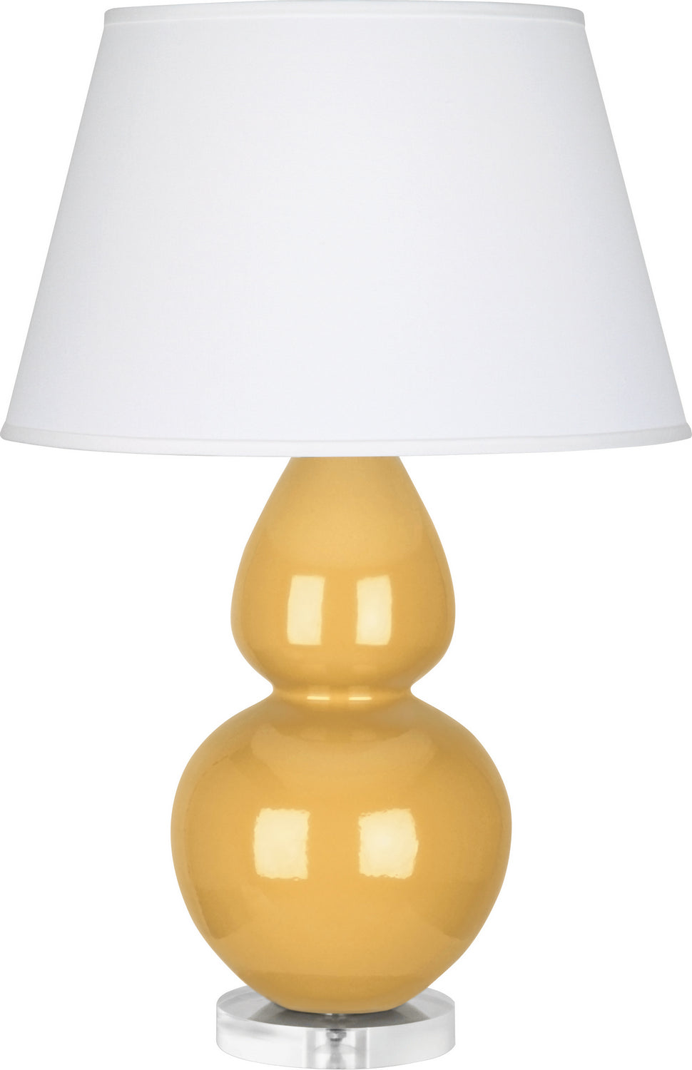 Robert Abbey - SU23X - One Light Table Lamp - Double Gourd - Sunset Yellow Glazed Ceramic w/Lucite Base