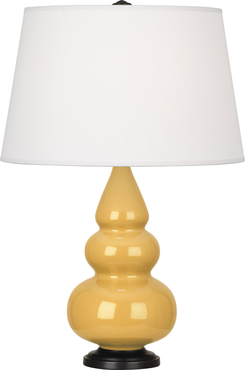 Robert Abbey - SU31X - One Light Accent Lamp - Small Triple Gourd - Sunset Yellow Glazed Ceramic w/Deep Patina Bronze