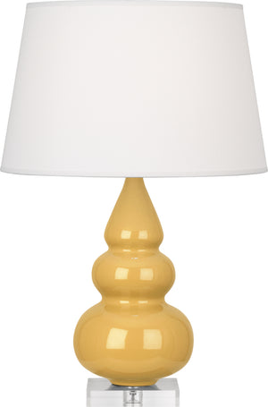 Robert Abbey - SU33X - One Light Accent Lamp - Small Triple Gourd - Sunset Yellow Glazed Ceramic w/Lucite Base