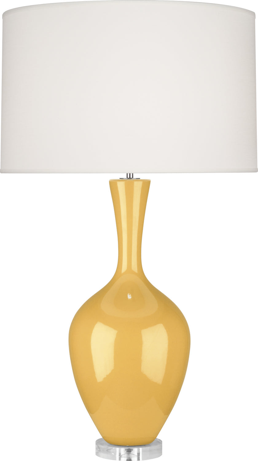 Robert Abbey - SU980 - One Light Table Lamp - Audrey - Sunset Yellow Glazed Ceramic