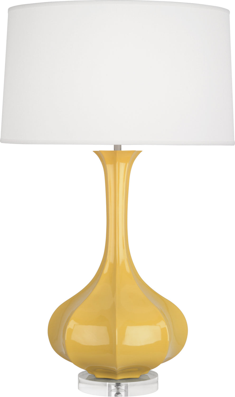 Robert Abbey - SU996 - One Light Table Lamp - Pike - Sunset Yellow Glazed Ceramic w/Lucite