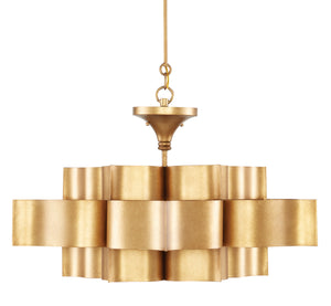 Currey and Company - 9494 - Six Light Chandelier - Grand - Antique Gold Leaf