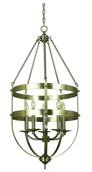 Framburg - 1017 BN - Five Light Chandelier - Hannover - Brushed Nickel