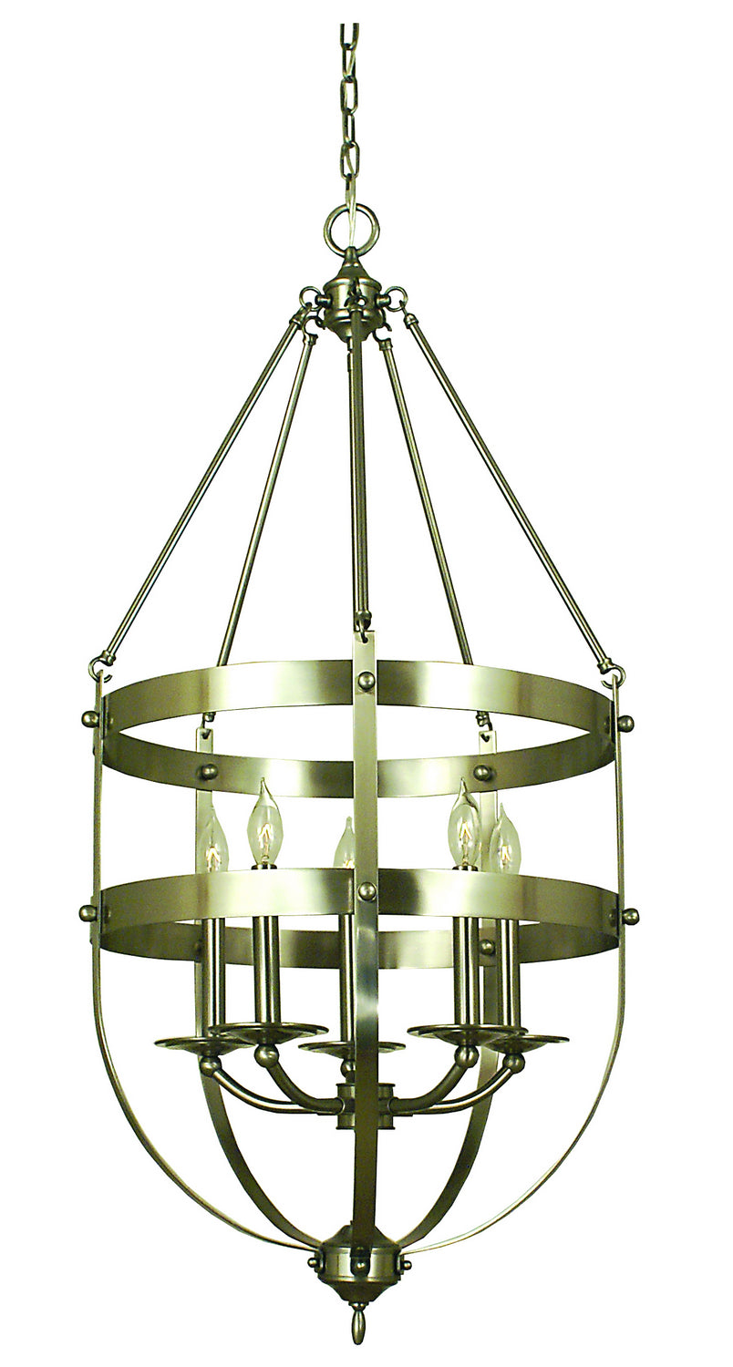 Framburg - 1017 BN - Five Light Chandelier - Hannover - Brushed Nickel