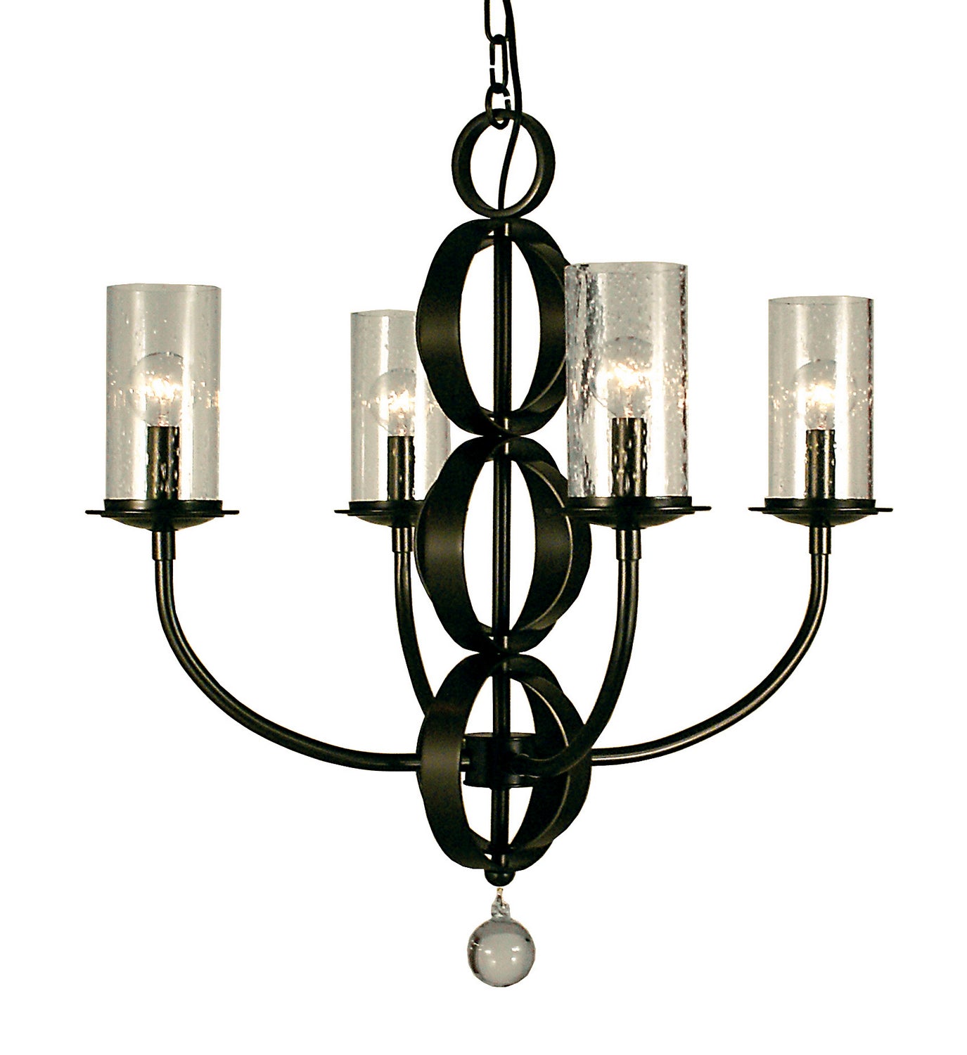 Framburg - 1044 MB - Four Light Chandelier - Compass - Mahogany Bronze