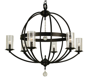 Framburg - 1077 MBLACK - Six Light Foyer Chandelier - Compass - Matte Black