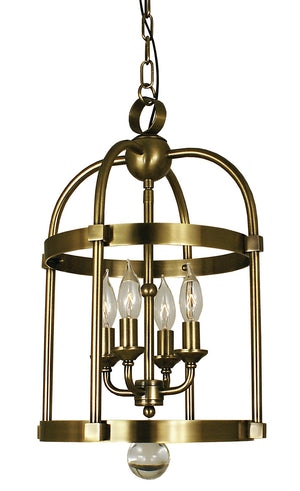 Framburg - 1103 AB - Four Light Chandelier - Compass - Antique Brass