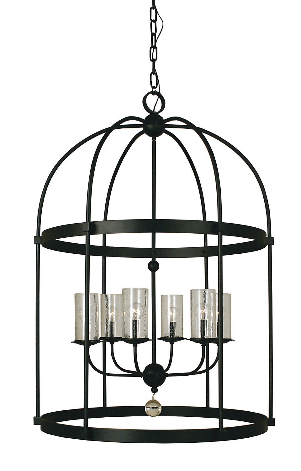 Framburg - 1106 MBLACK - Six Light Foyer Chandelier - Compass - Matte Black