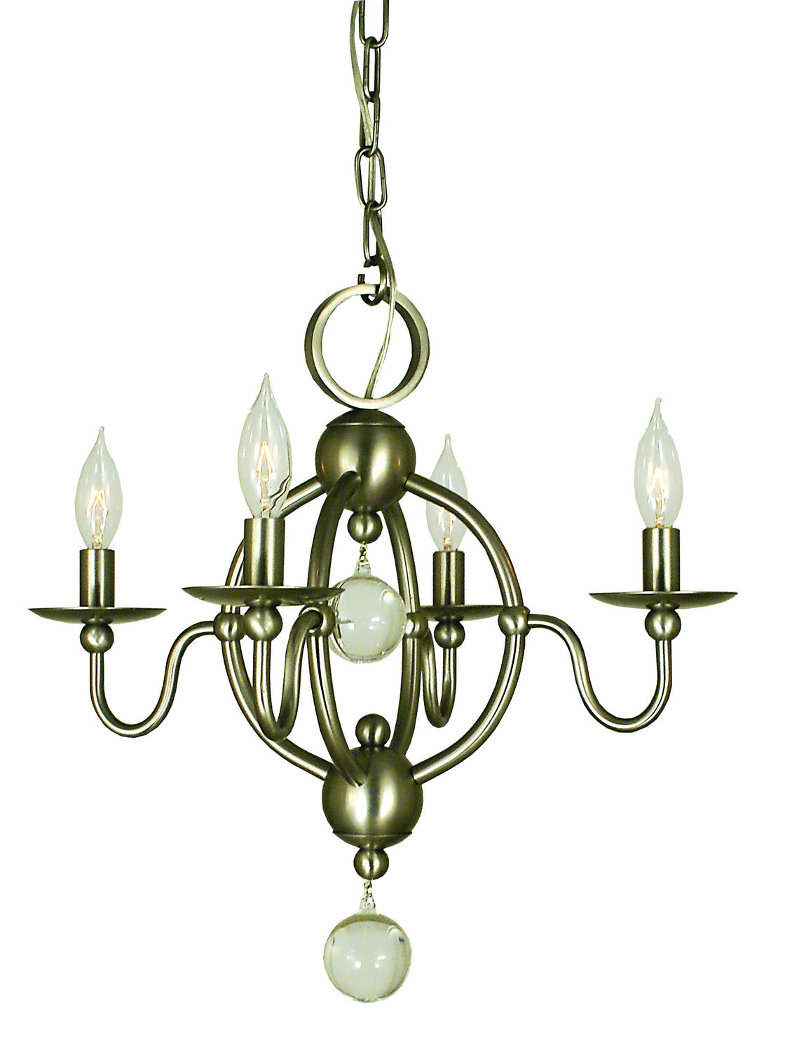 Framburg - 1159 BN - Four Light Chandelier - Quatrefoil - Brushed Nickel