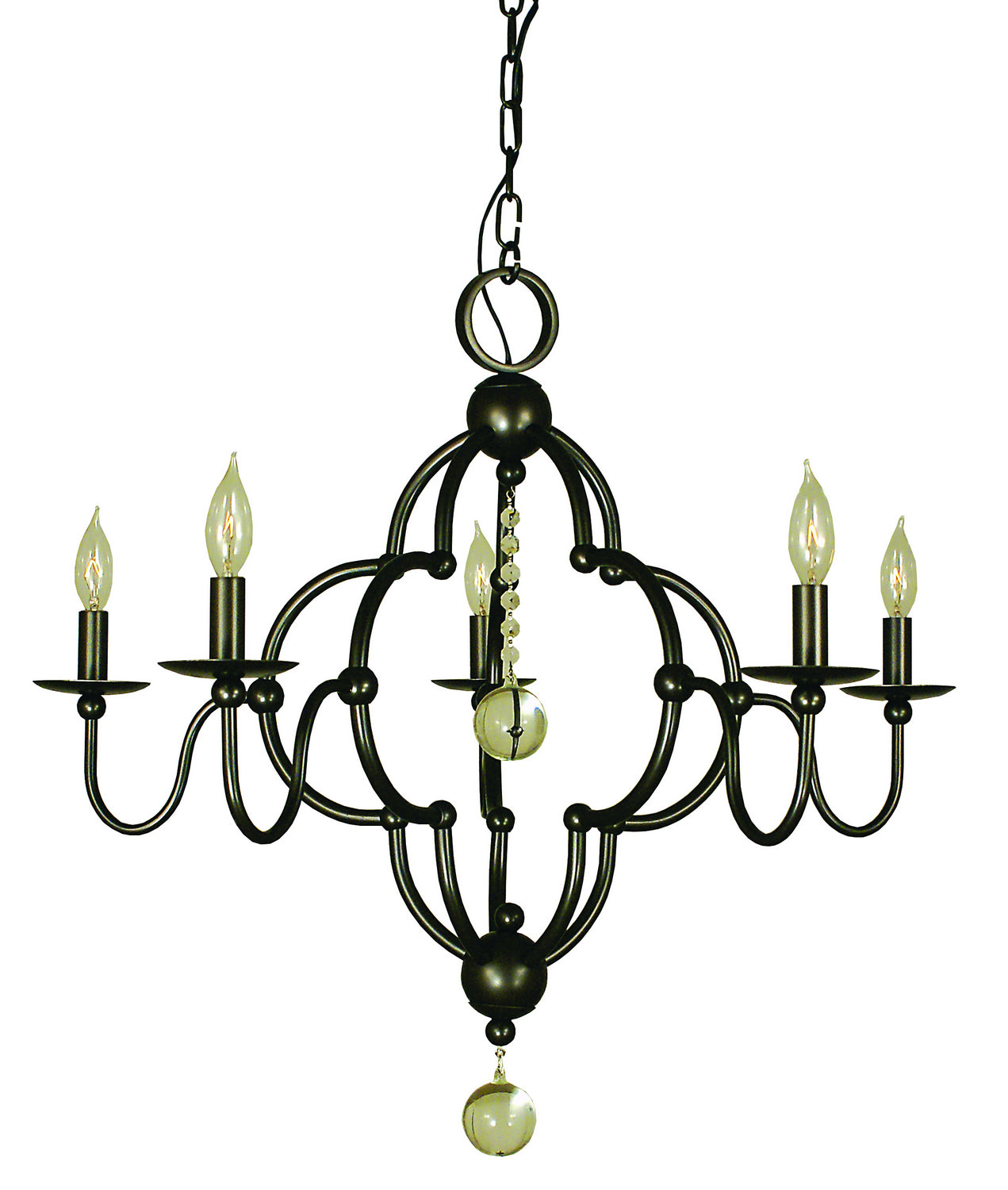 Framburg - 1161 MB - Five Light Chandelier - Quatrefoil - Mahogany Bronze