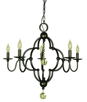 Framburg - 1161 MB - Five Light Chandelier - Quatrefoil - Mahogany Bronze