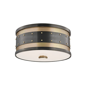 Hudson Valley - 2202-AOB - Two Light Flush Mount - Gaines - Aged Old Bronze