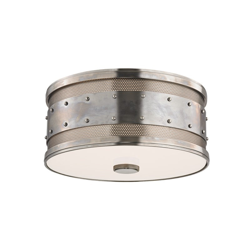 Hudson Valley - 2202-HN - Two Light Flush Mount - Gaines - Historic Nickel