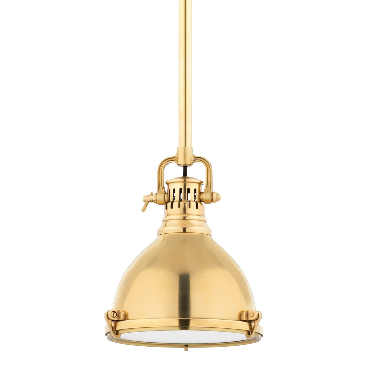 Hudson Valley - 2210-AGB - One Light Pendant - Pelham - Aged Brass