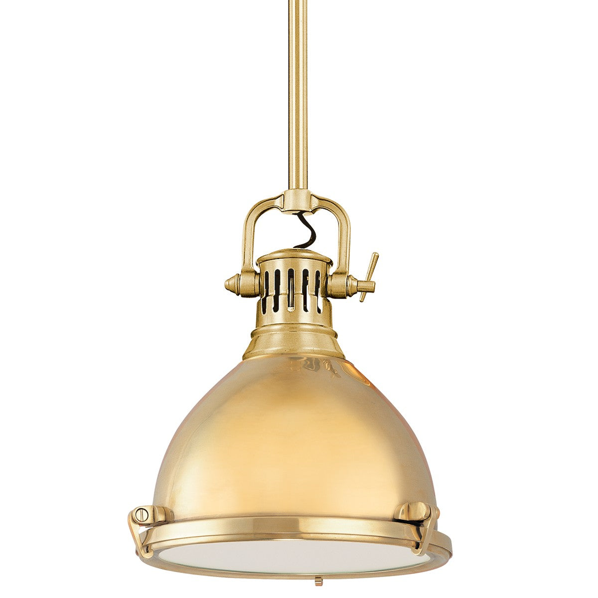 Hudson Valley - 2211-AGB - One Light Pendant - Pelham - Aged Brass