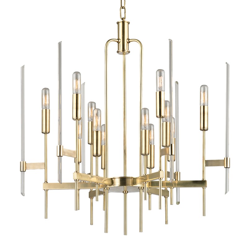 Hudson Valley - 9912-AGB - 12 Light Chandelier - Bari - Aged Brass