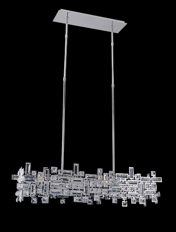 Allegri - 11198-010-FR001 - Six Light Island Pendant - Vermeer - Chrome